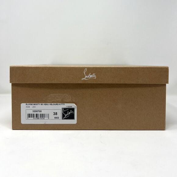 Christian Louboutin Eloise Suede Leopard Print Ankle Booties- Size 38 - Picture 9 of 10